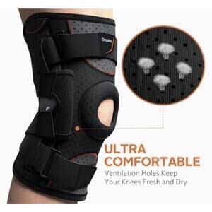 Omples Hinged Knee Brace for Pain Knee Brace Meniscus Tear Support Large